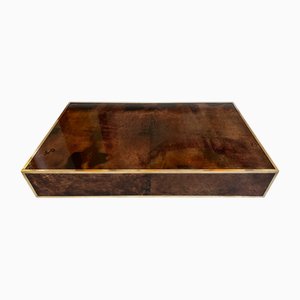 Table Basse en Peau de Chèvre attribuée à Aldo Tura, Italie, 1970