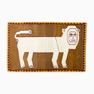 Tapis Gabbeh Artisanal à Motif Lion