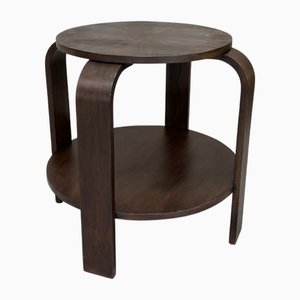 Dunkler Art Deco Beistelltisch aus Holz, 1920er