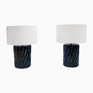 Lampes en Terre Cuite Vernie, Italie, 1960s, Set de 2