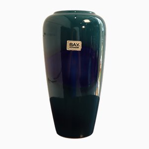 Vase en Céramique Bleu et Sarcelle de Bay Keramik, Allemagne de l'Ouest, 1970s