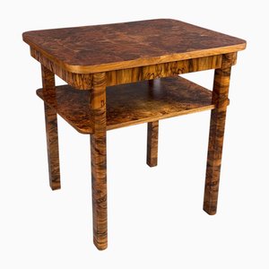 Tavolino da caffè Art Déco in noce di Bohemia, anni '30