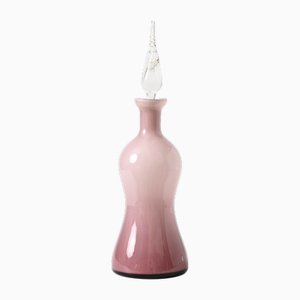 Italienische Lila Genie Flasche aus Opalglas von Cristallo Venezia, 1960er