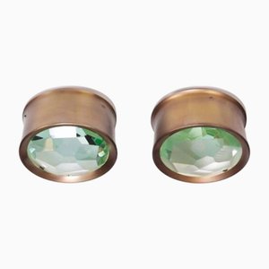 Lámparas de techo o pared modelo 2319 atribuidas a Max Ingrand Fontana Arte, años 50 de Italia. Juego de 2