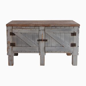 Vintage Werkbank aus Kiefernholz, 1920er