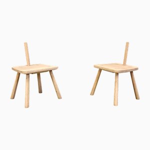 Rustic Farm Stools, 1960s, Set of 2