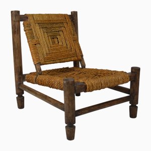 Low Rope Lounge Chair by Audoux-Minet, France, 1950s