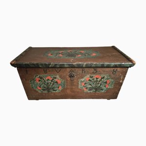 Cassettiera antica in pino, Francia, 1838