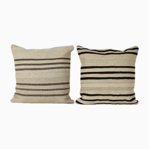 Handwoven Turkish Kilim Cushion Covers, 2010s, Set of 2