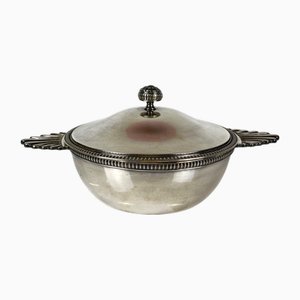 Sucrier Style Art Déco en Plaqué Argent, 1930s