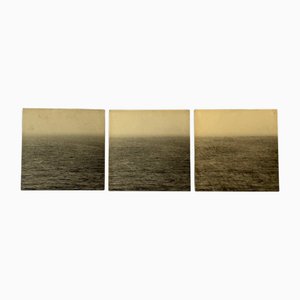 Gerry Hunt, Viewpoint Dima's Head, Photographies Montées sur Panneaux de Bois, 1977, Set de 3