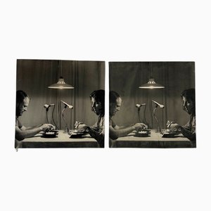 Gerry Hunt, Transitive Relationships, Photographies Montées sur Panneaux de Bois, 1979, Set de 2
