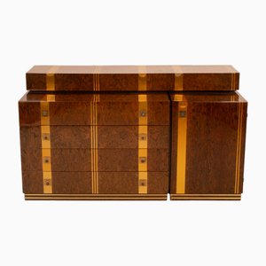 Poggioli Kommode aus Bruyèreholz & Messing, 1970