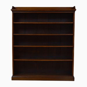Large Victorian Oak Country Open Bookcase, 1880s