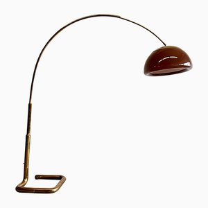 Mid-Century Space Age Arc Arc Lamp attributed to Gebrüder Cosack with Brass Base, Germany, 1970s