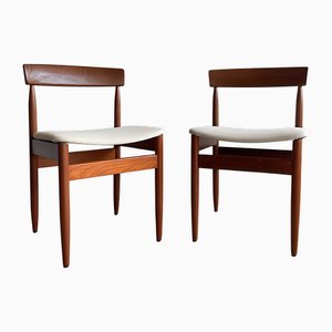 Sedie in teak con schienale arrotondato attribuite a Pe Jorgensen per Farso Mobelfabrik, Danimarca, anni '60, set di 2