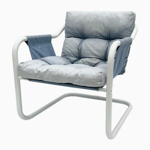Vintage Tubular Armchair from Mio, Sweden, 1970s