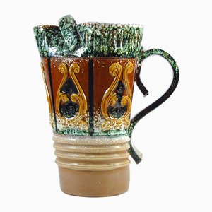 Jarrón italiano vintage grande de cerámica, años 60