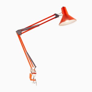 Lampe à Pince d'Architecte Orange par HGF pour Maxam, Danemark, 1968