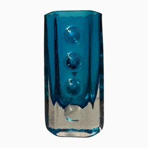 Kingfisher Blue Traffic Light Vase by Geoffrey Baxter from Whitefriars, 1970s