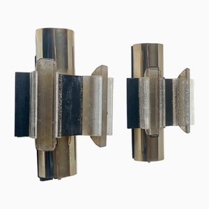 Danish Space Age Wall Sconces by Claus Bolby for Cebo Industri, 1970s, Set of 2