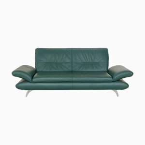 Leather Two-Seater Green Manual Function Sofa from Koinor Rossini