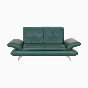 Leather Two-Seater Green Manual Function Sofa from Koinor Rossini