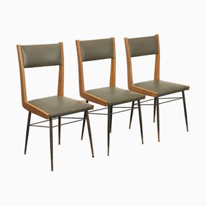 Vintage Chairs with Metal Legs, 1960s