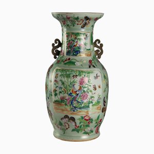 Canton Porcelain Baluster Vase