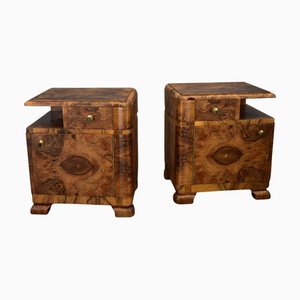Art Deco Bedside Tables, Czechoslovakia, 1935s, Set of 2