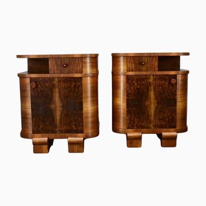 Art Deco Bedside Tables, Czechoslovakia, 1937s, Set of 2