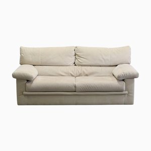 Canapé 2 Places Pallas en Daim Crème attribué à Claude Brisson pour Ligne Roset