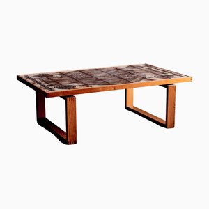 Großer dänischer Art Couchtisch aus Teak von Ox-Art, 1970er