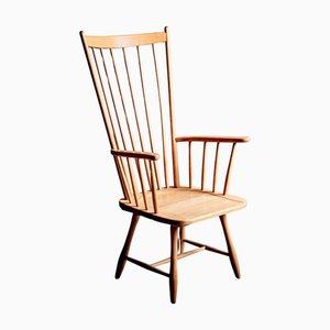 Windsor Sessel mit hoher Rückenlehne von Arno Lambrecht, 1950er