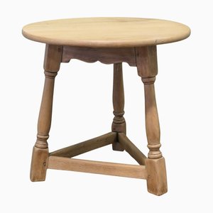 Small English Oak Cricket Table, 1920s