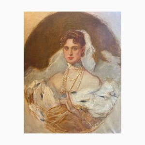 Edouard Dreyfus-Gonzales, Portrait of a Bride, Oil on Canvas