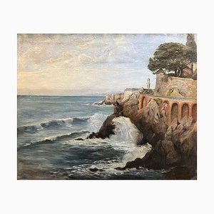 Elisabeth Schlup, Sea Cliff, Huile sur Toile, 1904