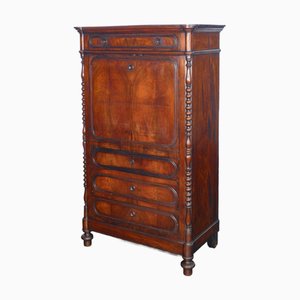 Walnut Secretaire with Safe, 1800s