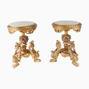 Italian Rococo Side Tables, Set of 2