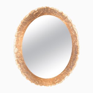 Mid-Century Modern Oval Acrylic Wall Mirror, 1970