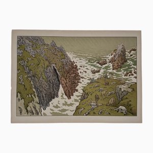 Henri Rivière, Aspects of Nature, The Cliff, Lithograph