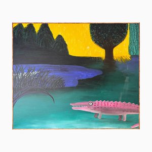 Virginia Panichi, Composition, Grande Acrylique sur Toile, 2010