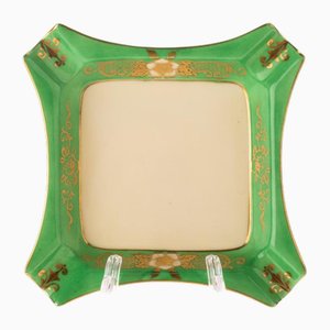 Cenicero japonés Art Déco de porcelana dorada de Noritake