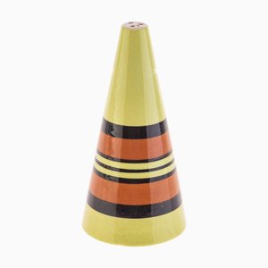 Hand-Painted Conical Ceramic Pottery Shaker by Clarice Cliff