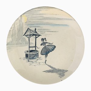 Piatto Art Déco in ceramica di J & G Meakin