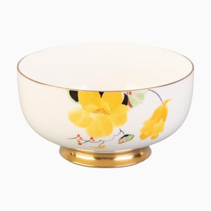 Art Deco Hand-Painted Gilt Porcelain Bowl from Paragon