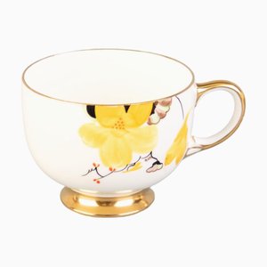 Tazza da tè Art Déco in porcellana dorata dipinta a mano di Paragon