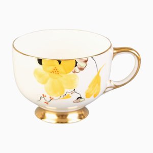 Handbemalte Art Deco Teetasse aus vergoldetem Porzellan von Paragon