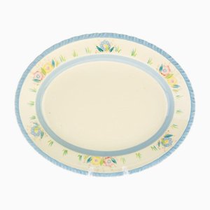 Antique Oval Porcelain New Hall Tray from Staffordshire
