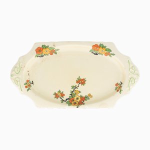 Piatto Art Deco in ceramica di Crown Staffordshire